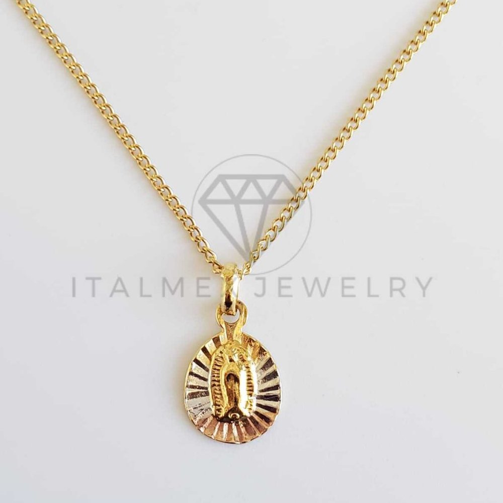 18K Gold Filled Virgin Medal & 22" Chain